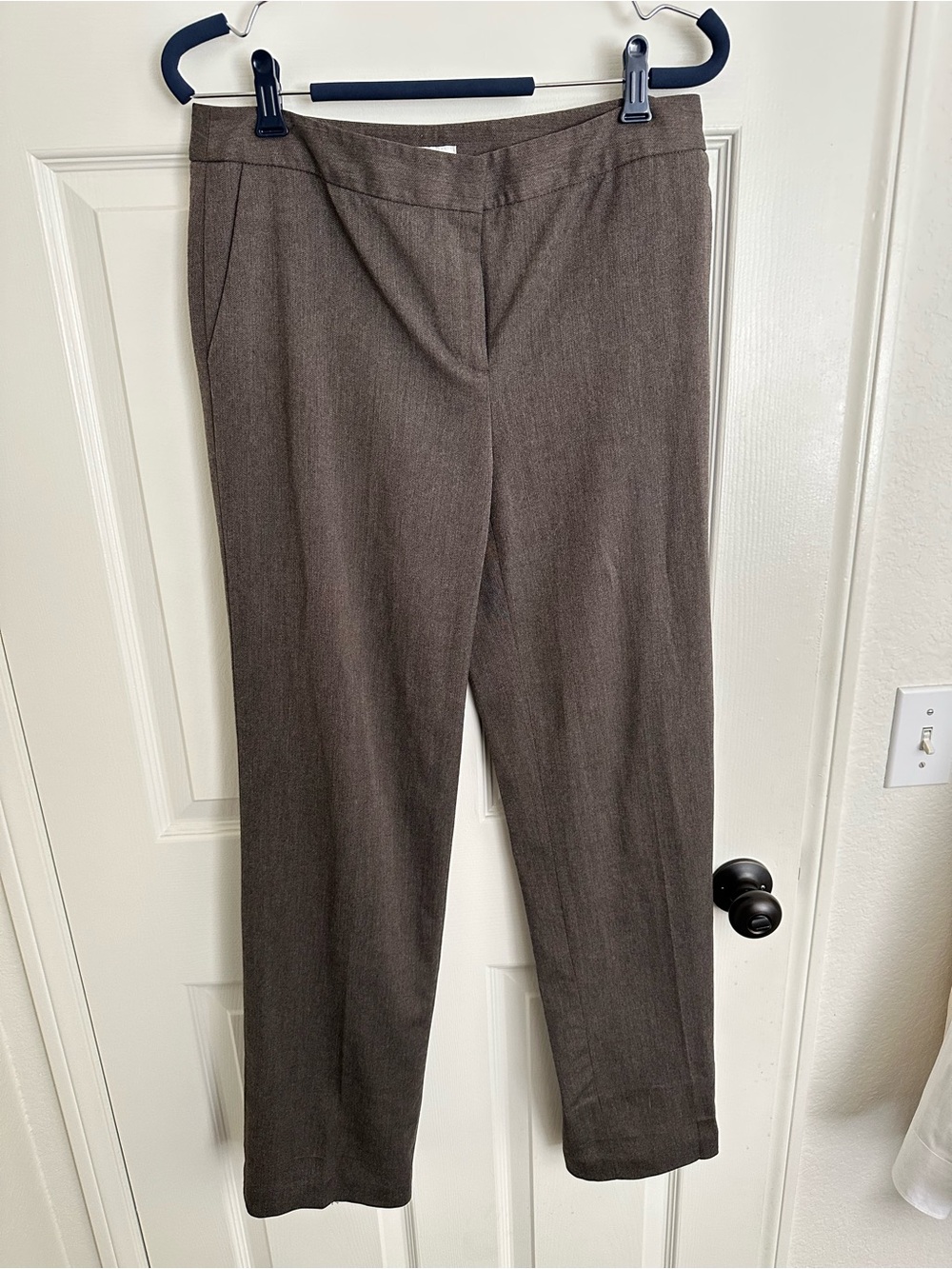 Charter Club Allison Fit Brown Herringbone Women’s Dress Pants Trousers 6